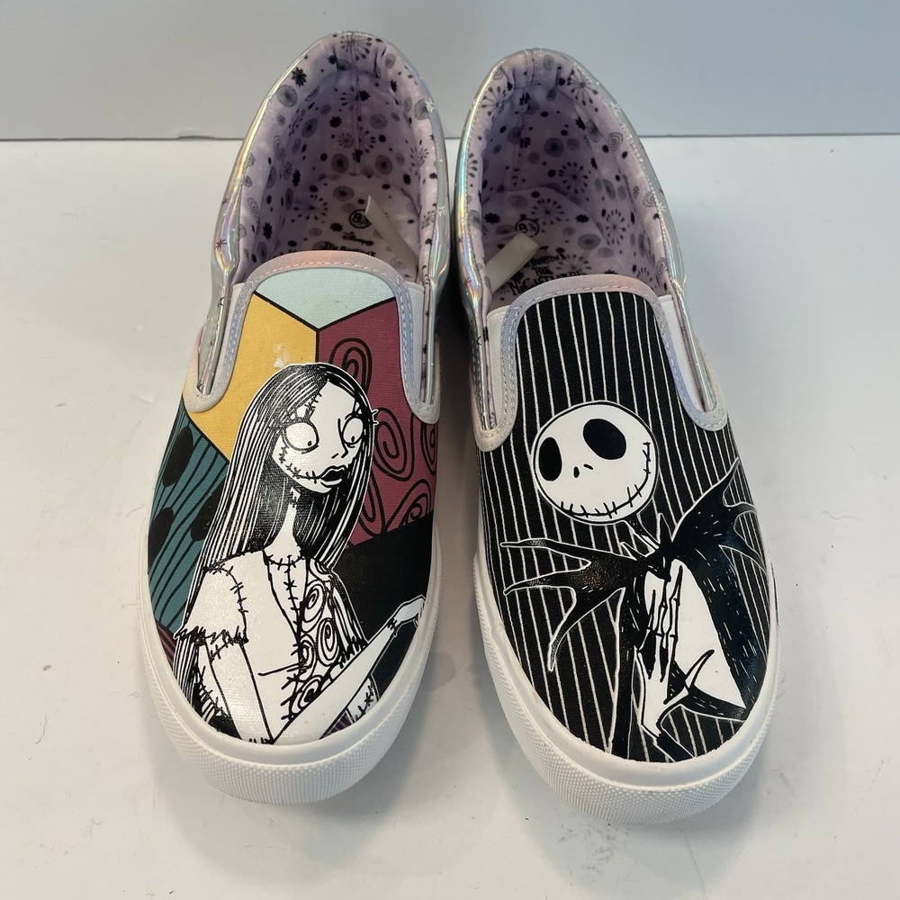 Tim Burton's The Nightmare Before‎ Christmas Woman's Slip On Shoes 8 1/2